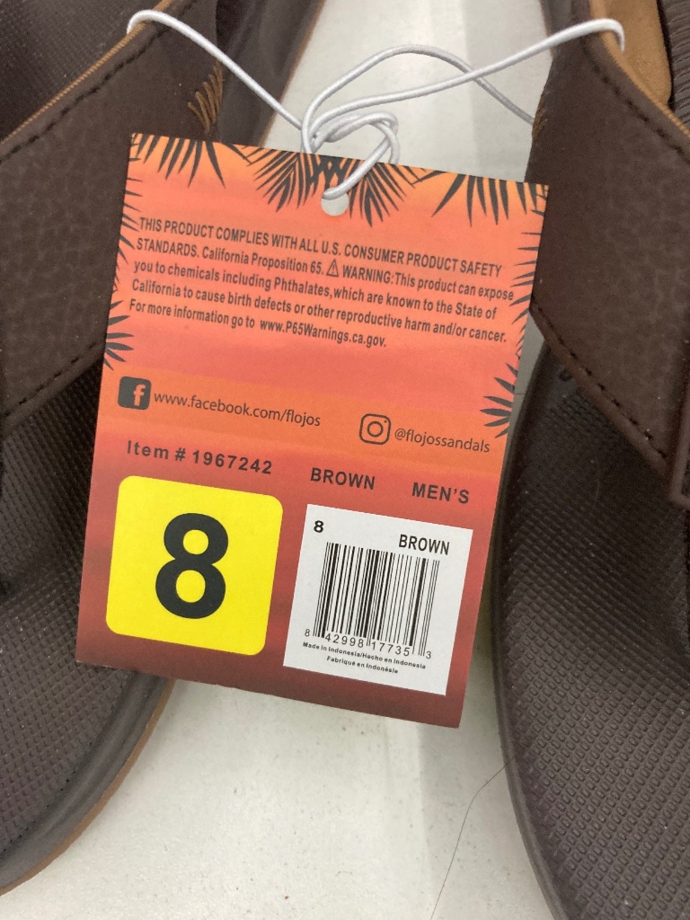 Flojos men’s sandals size 8